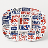 Patriotic Sectional Serving Platter